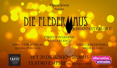 DIE FLEDERMAUS AFICHE TEATRO EMPIRE